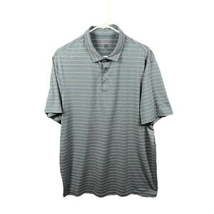 C9 Champion Mens Collard Short Sleeve Golf Performance Pink Stripe Shirt XL (132